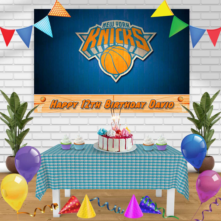 KNICKS Birthday Banner Personalized Party Backdrop Decoration
