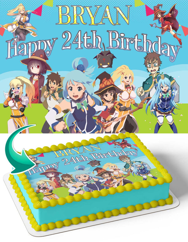 Konosuba Edible Cake Toppers