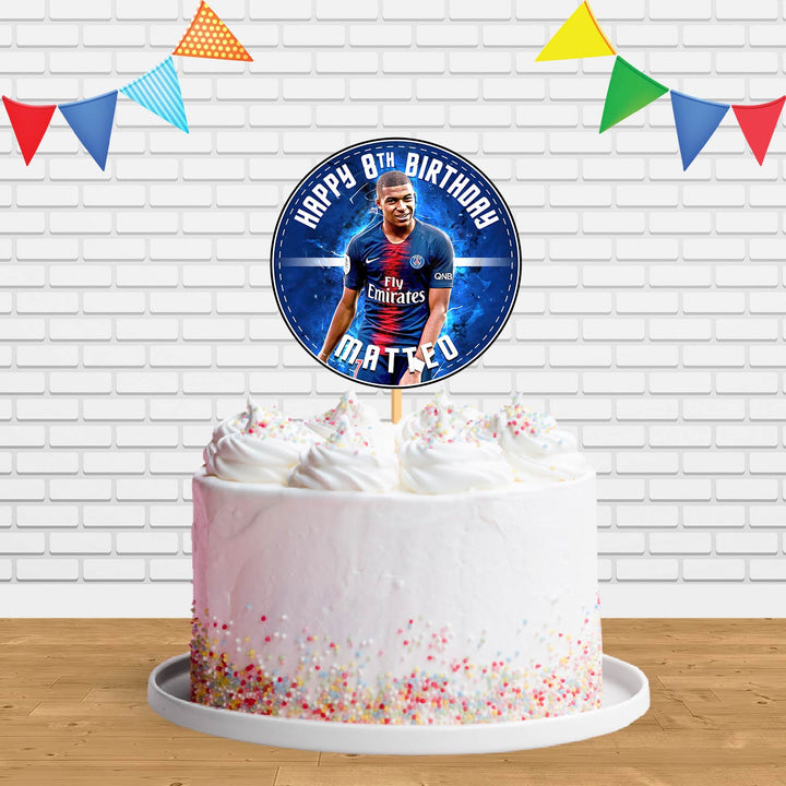 Kylian Mbappe PSG Ct Cake Topper Centerpiece Birthday Party Decorations