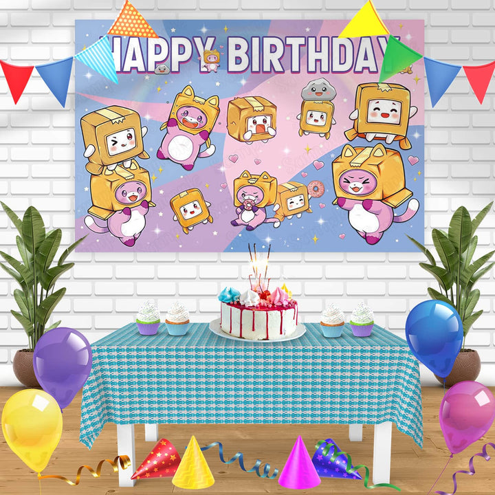 LankyBox Bn Birthday Banner Personalized Party Backdrop Decoration