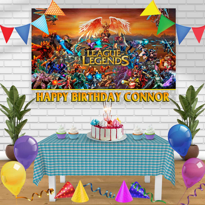 League of legends Birthday Banner Personalized Party Backdrop Decoration