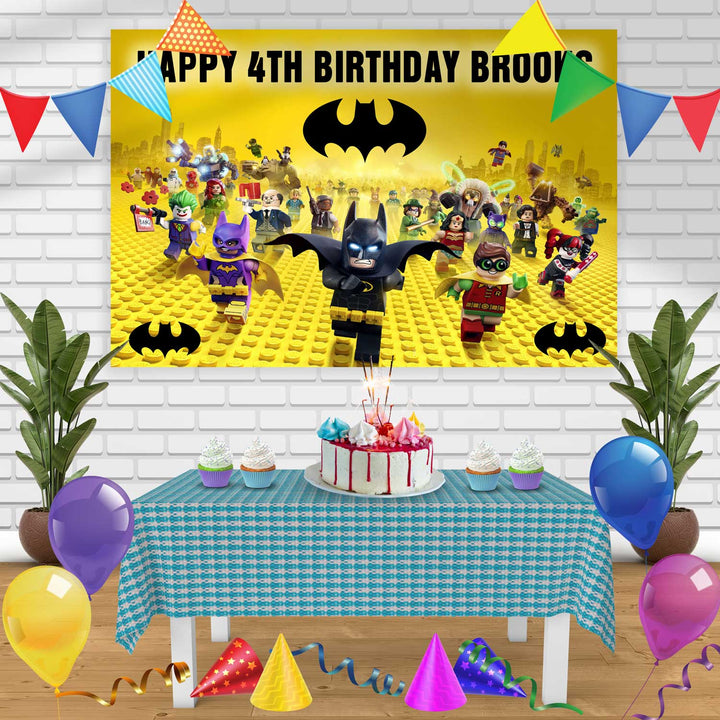 LEGO BATMAN 2 Birthday Banner Personalized Party Backdrop Decoration