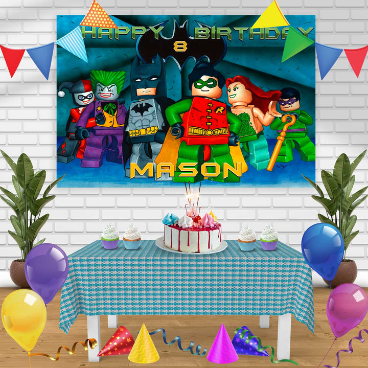 lego batman Birthday Banner Personalized Party Backdrop Decoration