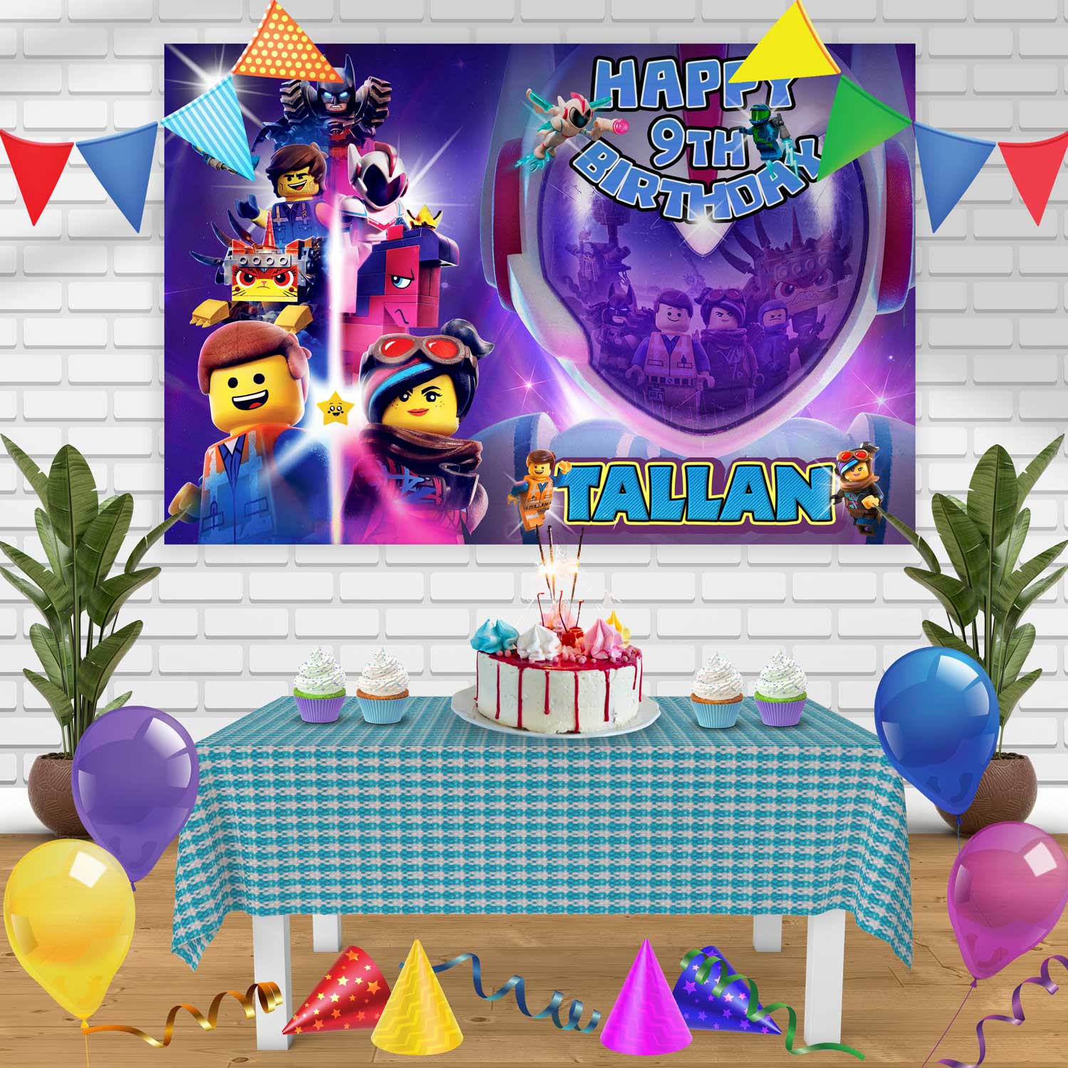 lego Movie 3 Birthday Banner Personalized Party Backdrop Decoration ...