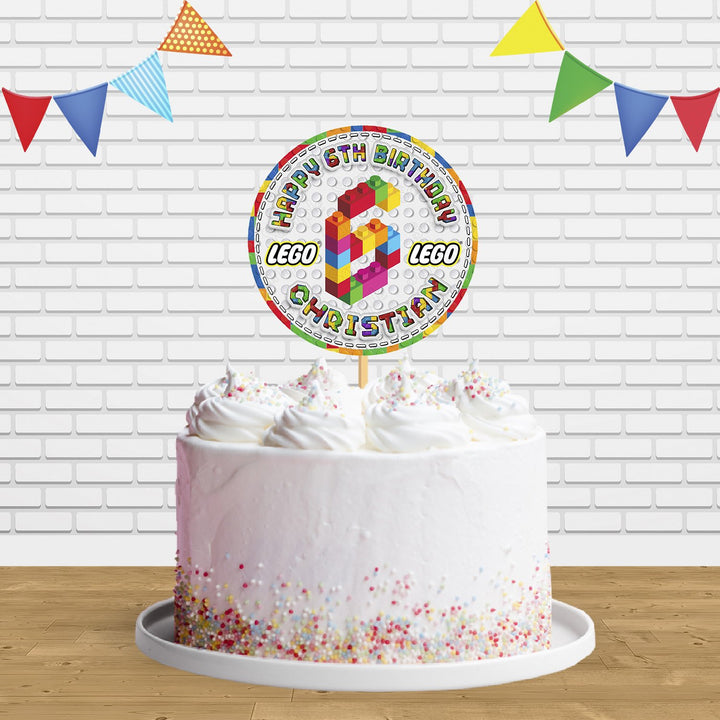 Lego Block Build C1 Cake Topper Centerpiece Birthday Party Decorations