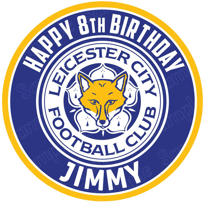 Leicester City FC Edible Cake Toppers Round