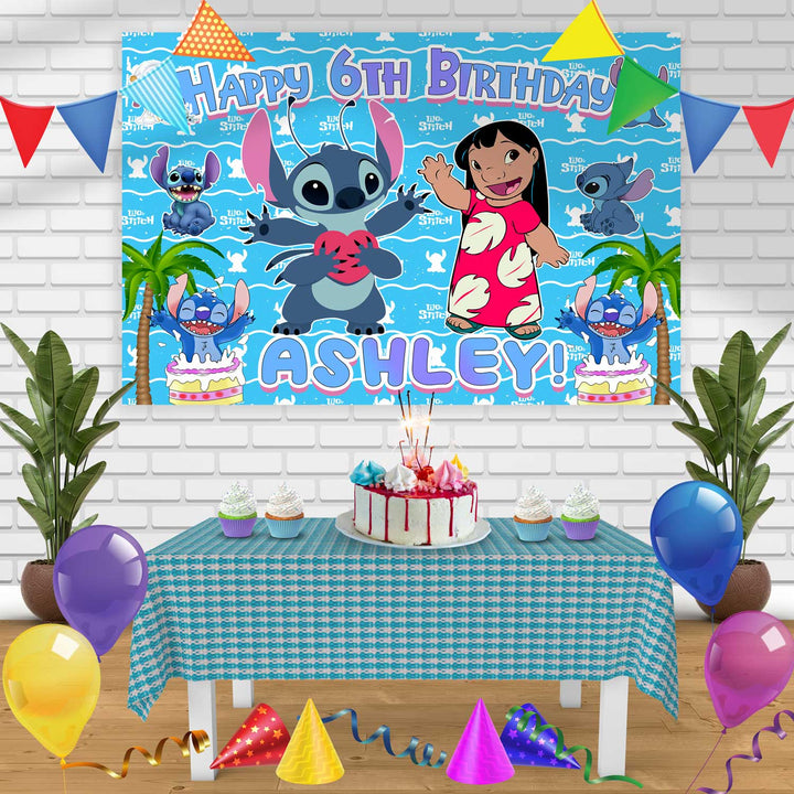 Stitch Theme Kids Birthday Party Supplies Decors Balloons Banners