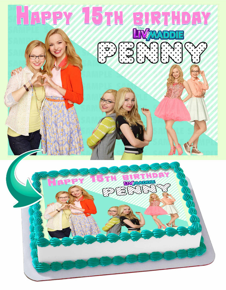 Liv and Maddie Edible Cake Toppers