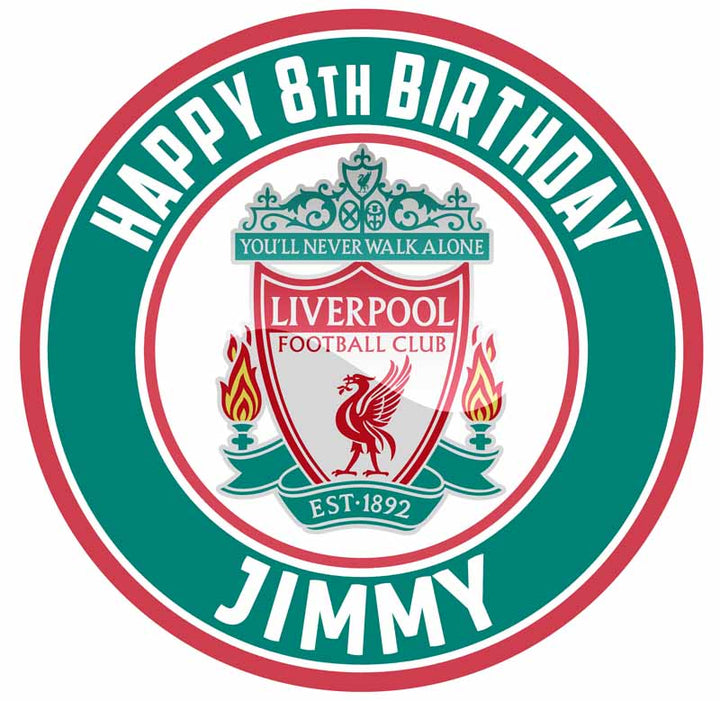 Liverpool FC Edible Cake Toppers Round