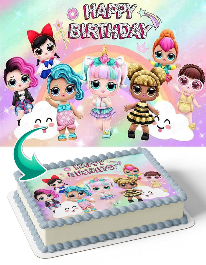 LOL Surprise Dolls Princess Girl Edible Cake Toppers