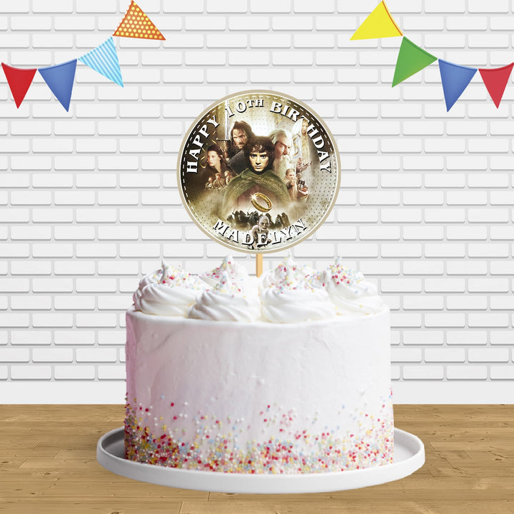 Lord Of The Ring Round New Cake Topper Centerpiece Birthday Party Decorations