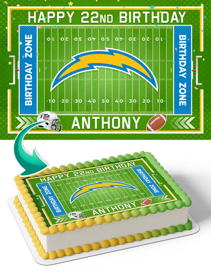 Los Angeles Chargers Edible Cake Toppers