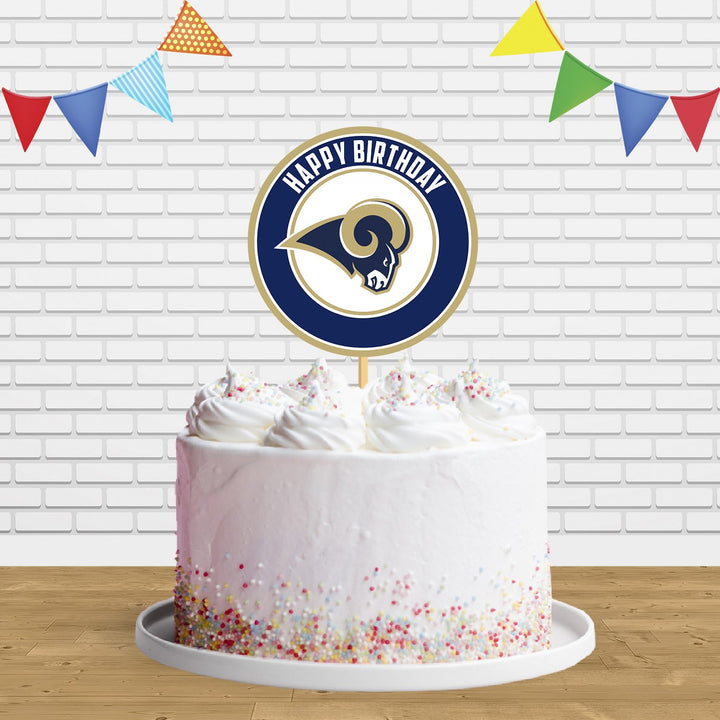 Los Angeles Rams Cake Topper Centerpiece Birthday Party Decorations