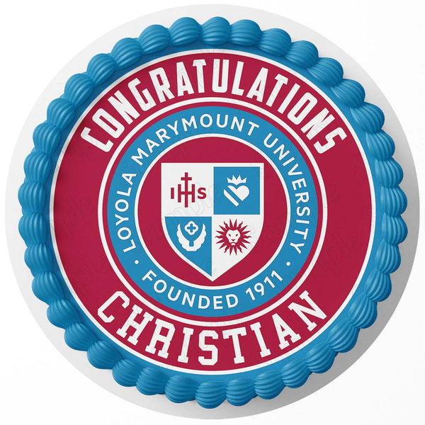 Loyola Marymount University Edible Cake Toppers Round