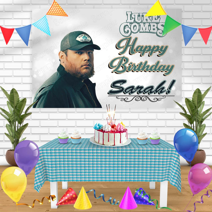 Luke Combs Bn Birthday Banner Personalized Party Backdrop Decoration