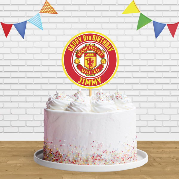 Manchester United Cake Topper Centerpiece Birthday Party Decorations