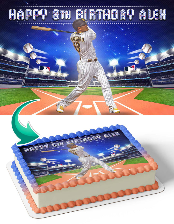 Manny Machado Padres Edible Cake Toppers