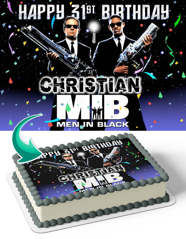 Men in Black Edible Cake Toppers