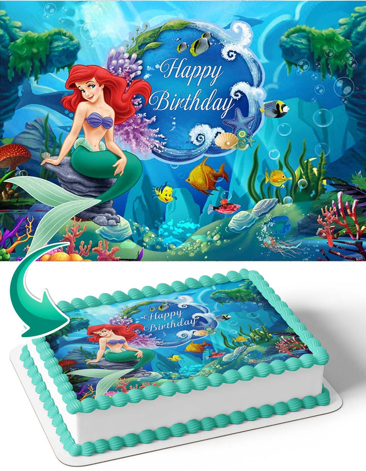 Mermaid Princess MP Edible Cake Toppers
