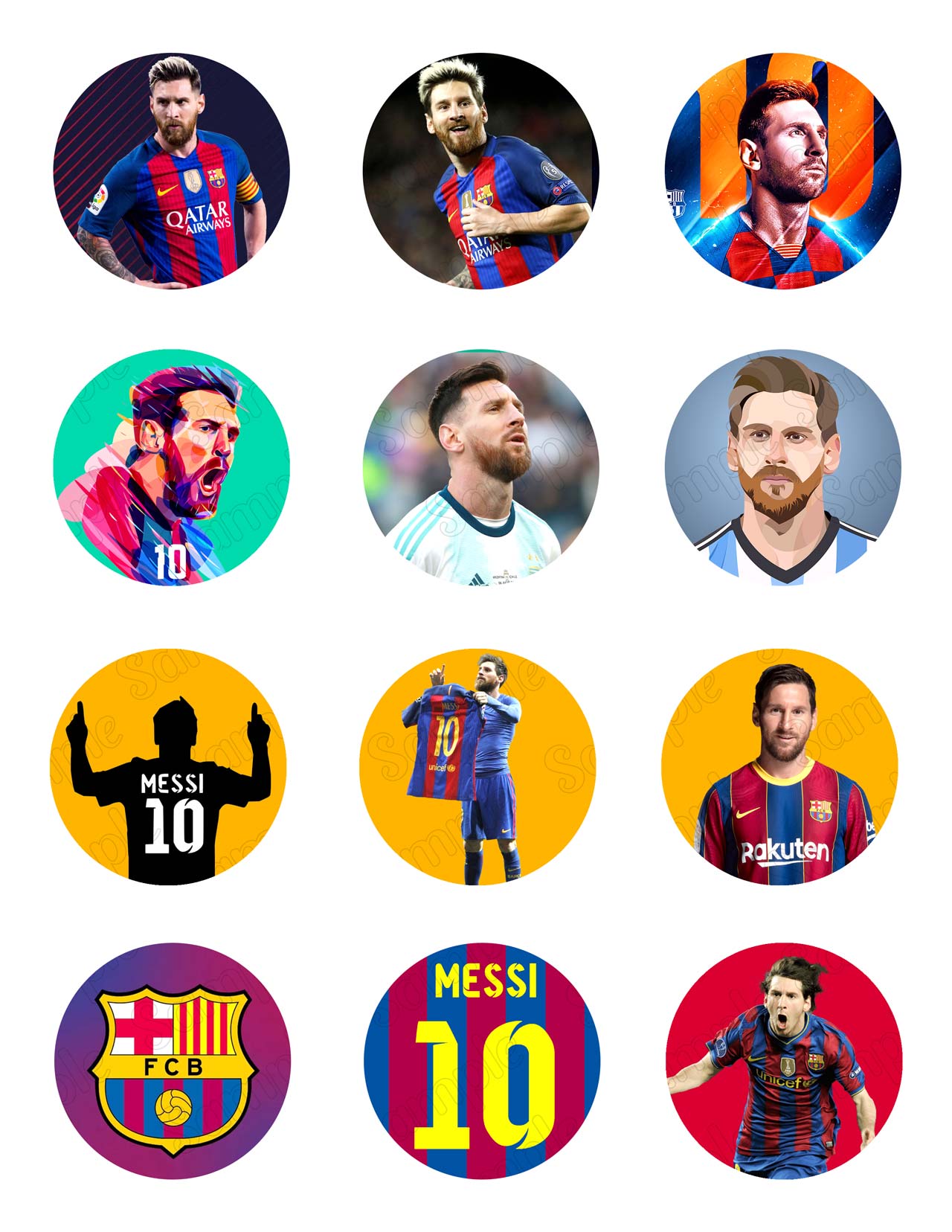 Messi Edible Cupcake Toppers – Ediblecakeimage