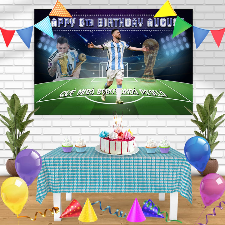 Messi Star Bobo Bn Birthday Banner Personalized Party Backdrop Decoration
