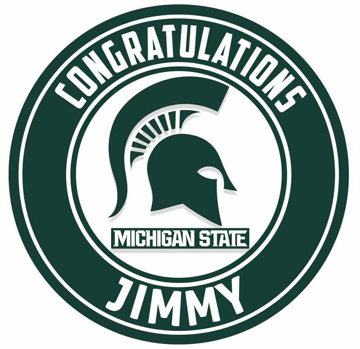 Michigan State Spartans Edible Cake Toppers Round
