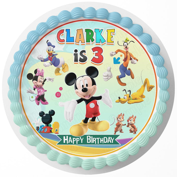 Mickey Mouse Clubhouse Rd Edible Cake Toppers Round