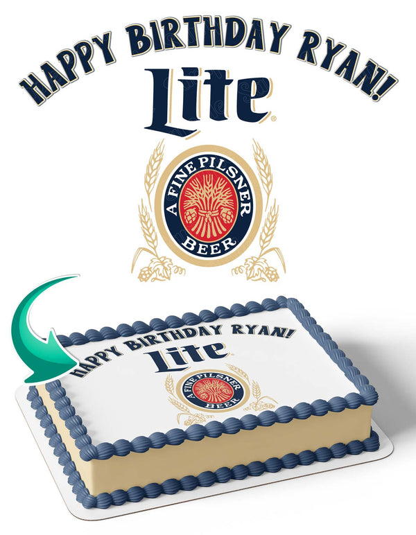 Miller Lite ML Edible Cake Toppers