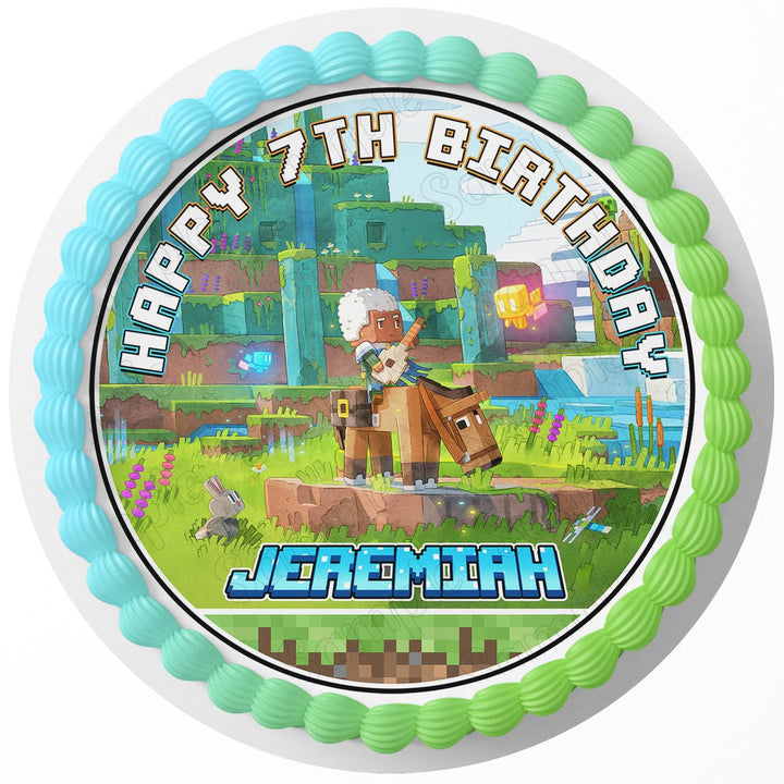 Minecraft Legends FT Rd Edible Cake Toppers Round