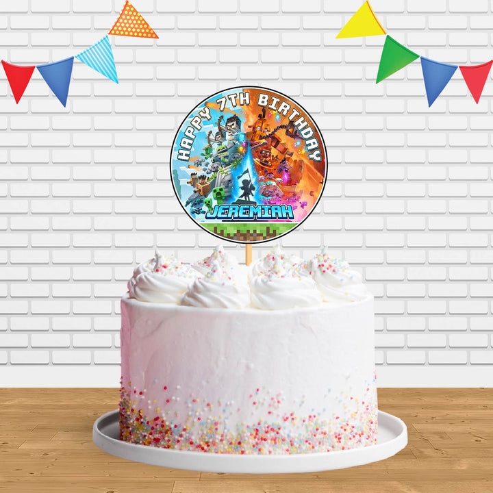 Minecraft Legends GP Ct Cake Topper Centerpiece Birthday Party Decorations