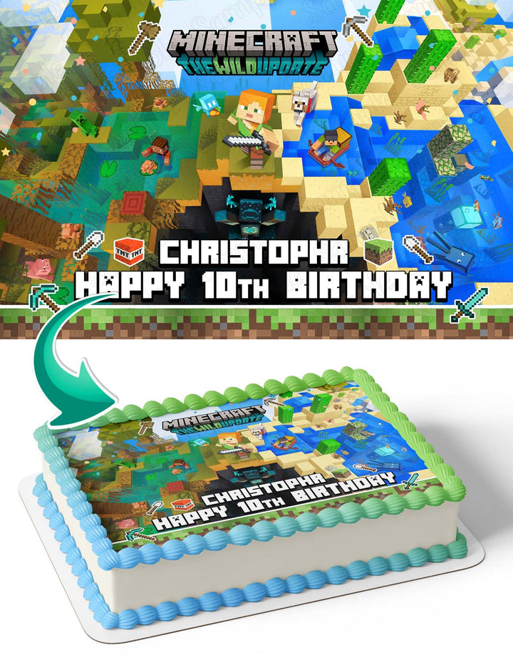 Minecraft The Wild Update Edible Cake Toppers