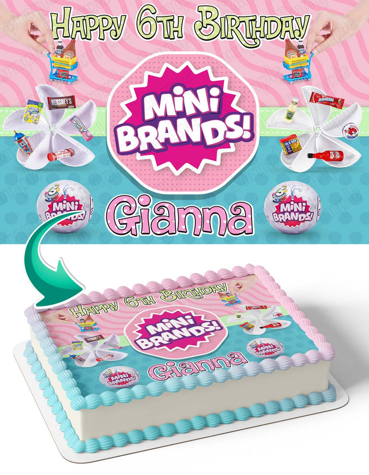Mini Brands Disney Surprise Kids Girls Edible Cake Toppers