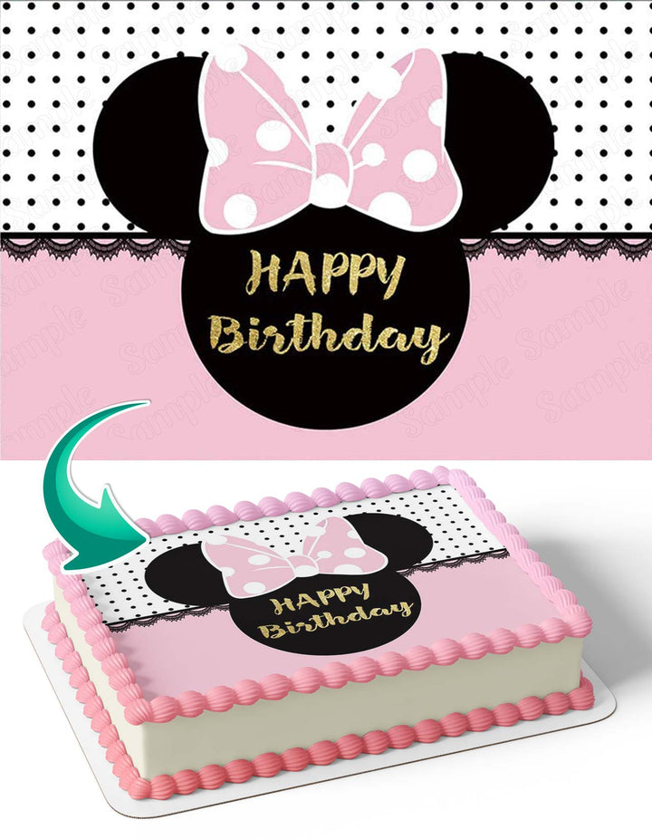 Minnie Mouse Pink GirlsMMP Edible Cake Toppers – Ediblecakeimage