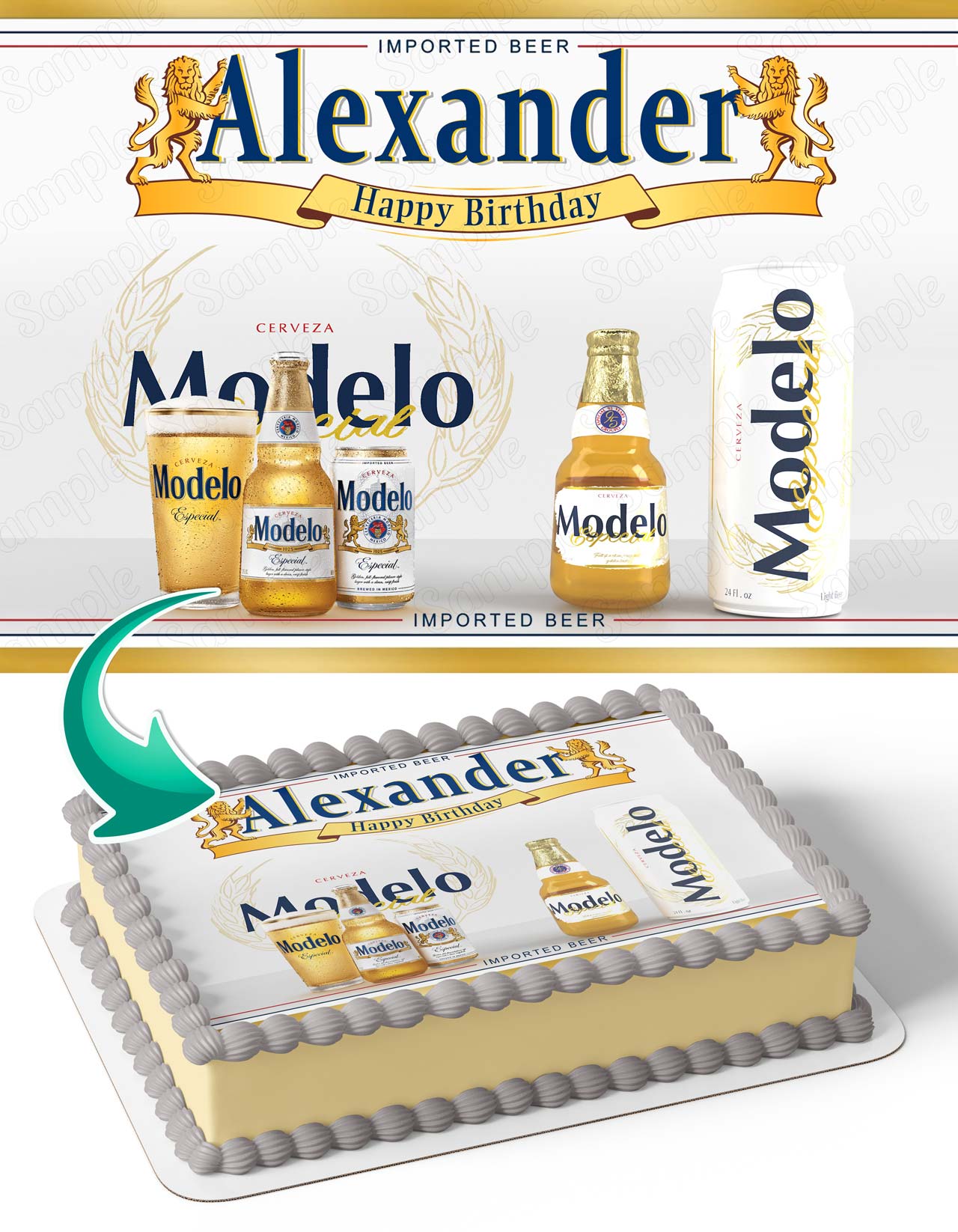 Modelo Especial Beer MP Edible Cake Toppers – Ediblecakeimage