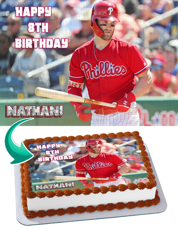 Bryce Harper Philadelphia Phillies Edible Cake Toppers