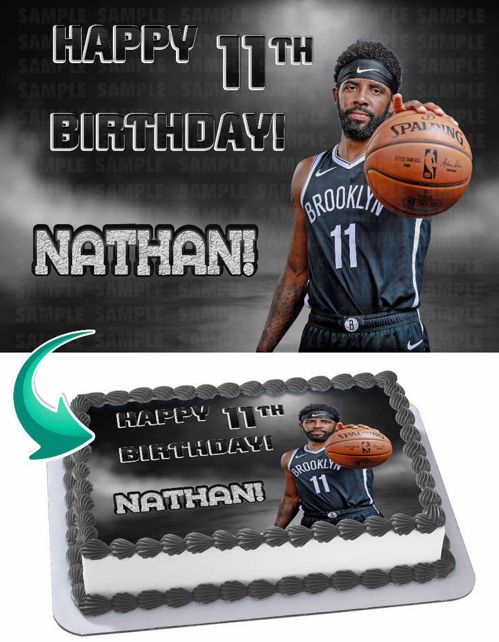 Kyrie Irving Brooklyn Nets Edible Cake Toppers