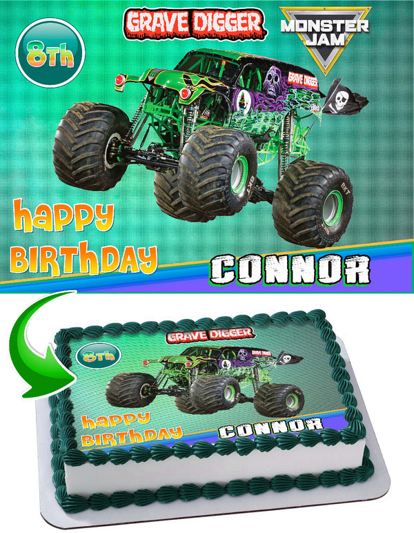 Grave Digger Edible Cake Toppers