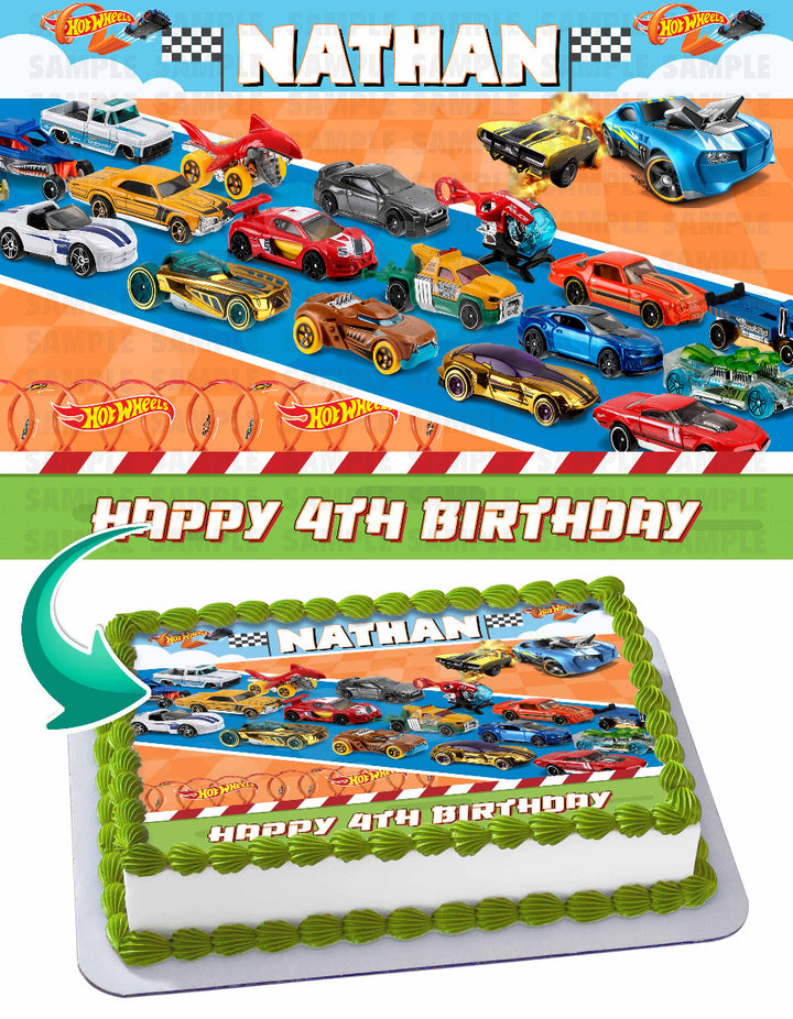 Hot Wheels Edible Cake Toppers