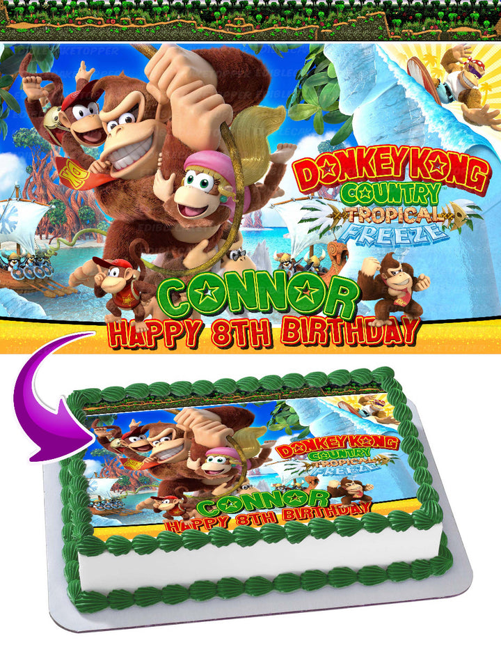 Donkey Kong Country Edible Cake Toppers