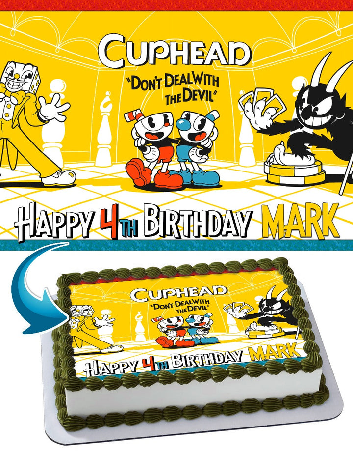CupHead Edible Cake Toppers