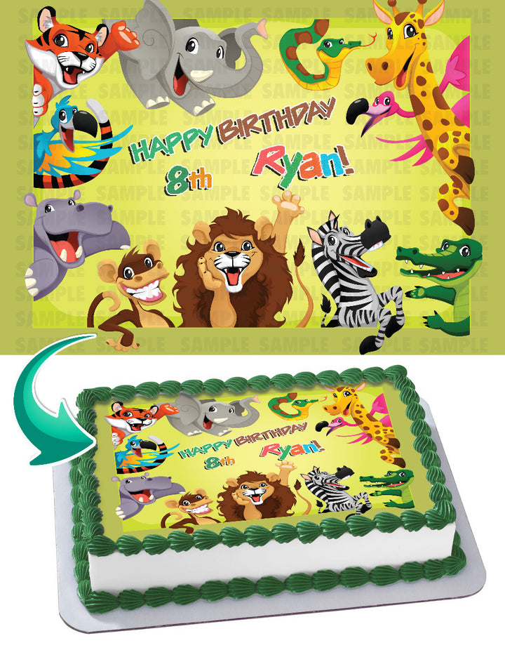 Animal Jungle Forest Woodland Edible Cake Toppers