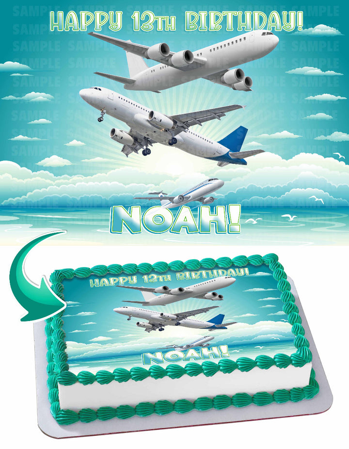 Airplane Aircraft Edible Cake Toppers