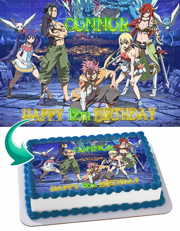 Fairy Tail Anime Edible Cake Toppers