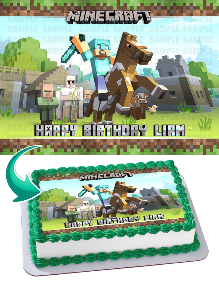 Minecraft Edible Cake Toppers