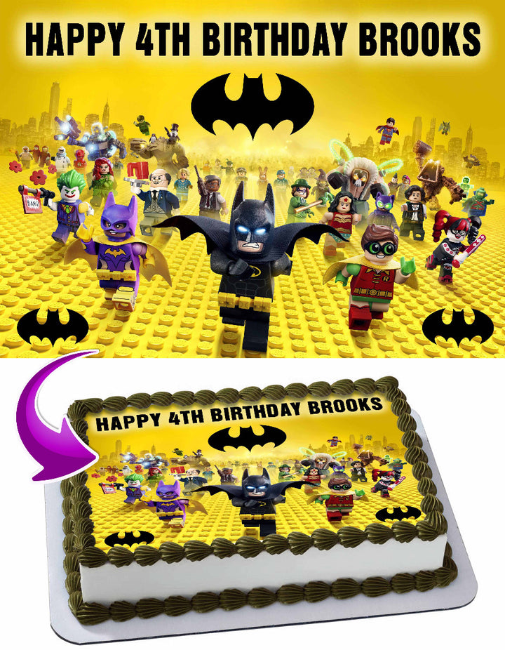 Lego Batman Edible Cake Toppers