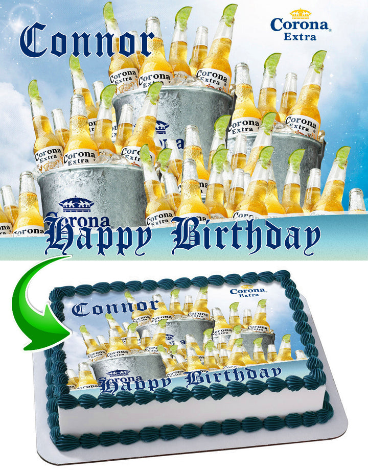 Corona Beer Edible Cake Toppers