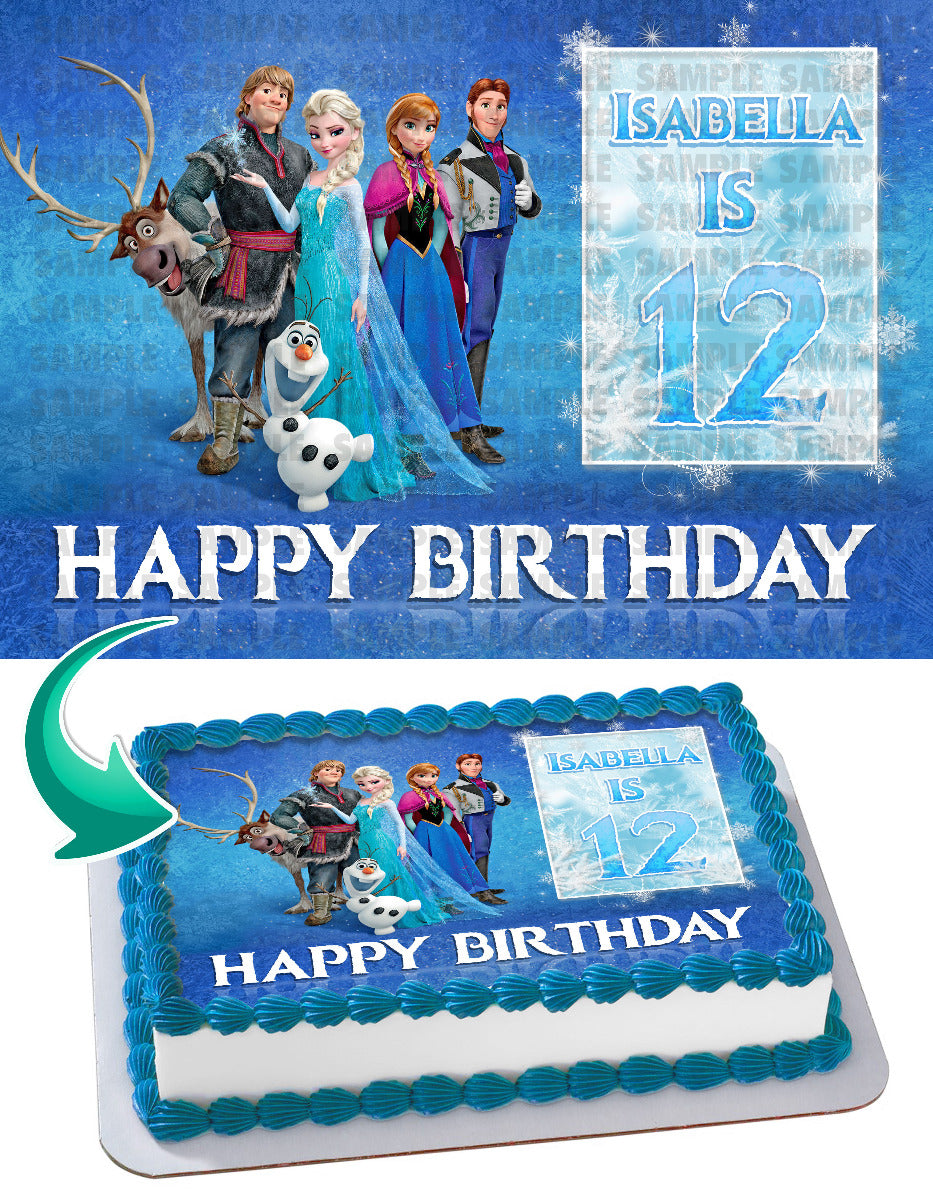 Frozen Edible Cake Toppers – Ediblecakeimage