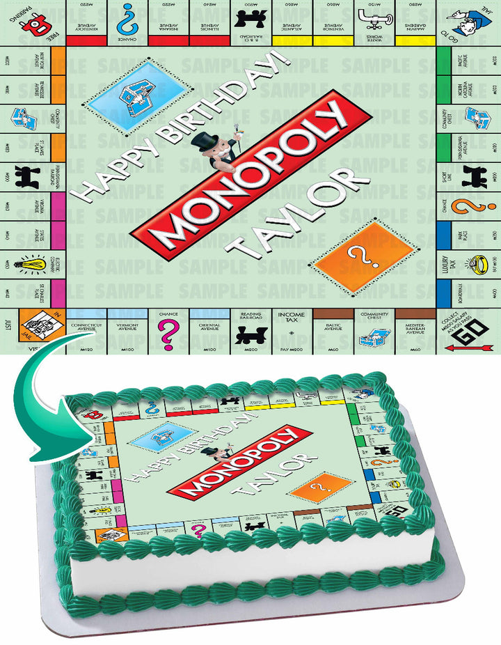 Monopoly Edible Cake Toppers