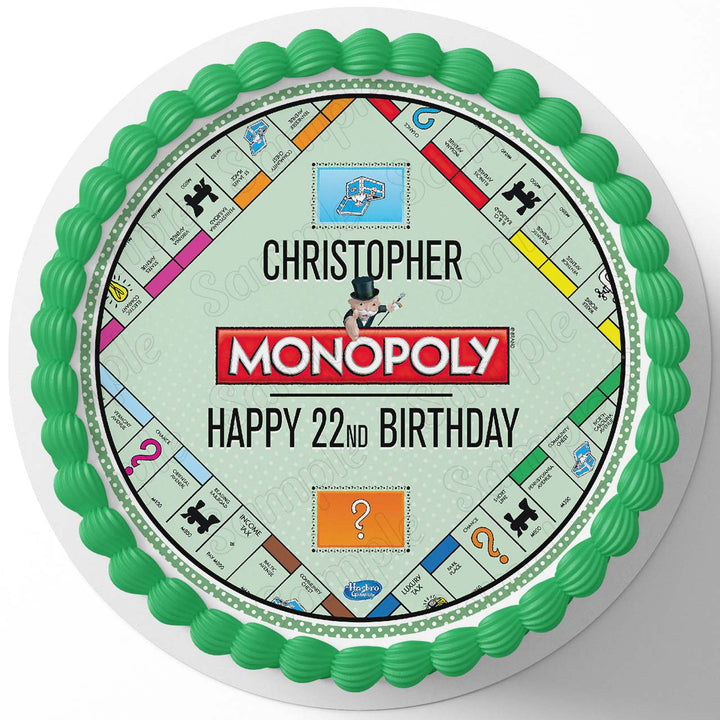 Monopoly RD Edible Cake Toppers Round