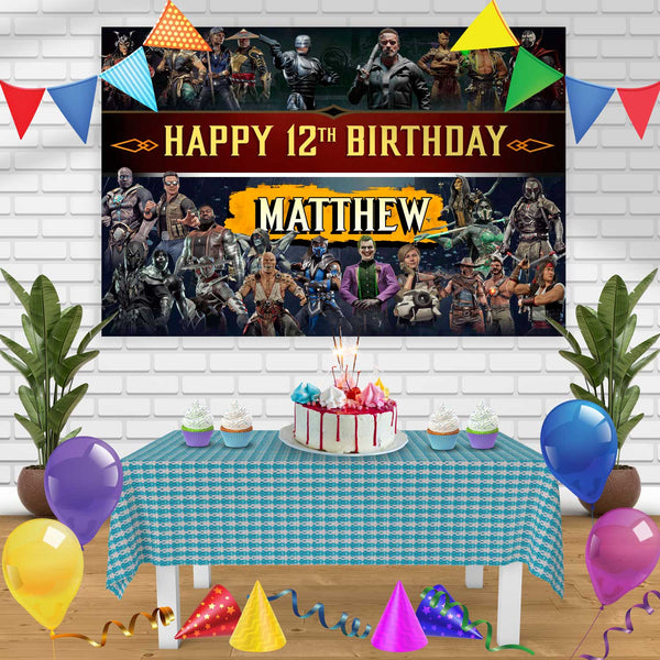 Mortal combat aftermath Birthday Banner Personalized Party Backdrop Decoration